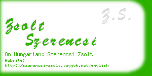 zsolt szerencsi business card